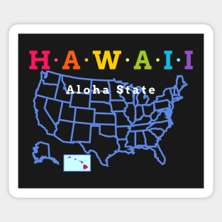 Hawaii, USA. Aloha State (with map) Sticker